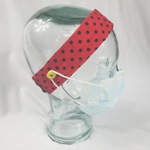 Button Headband Retro Polkadot